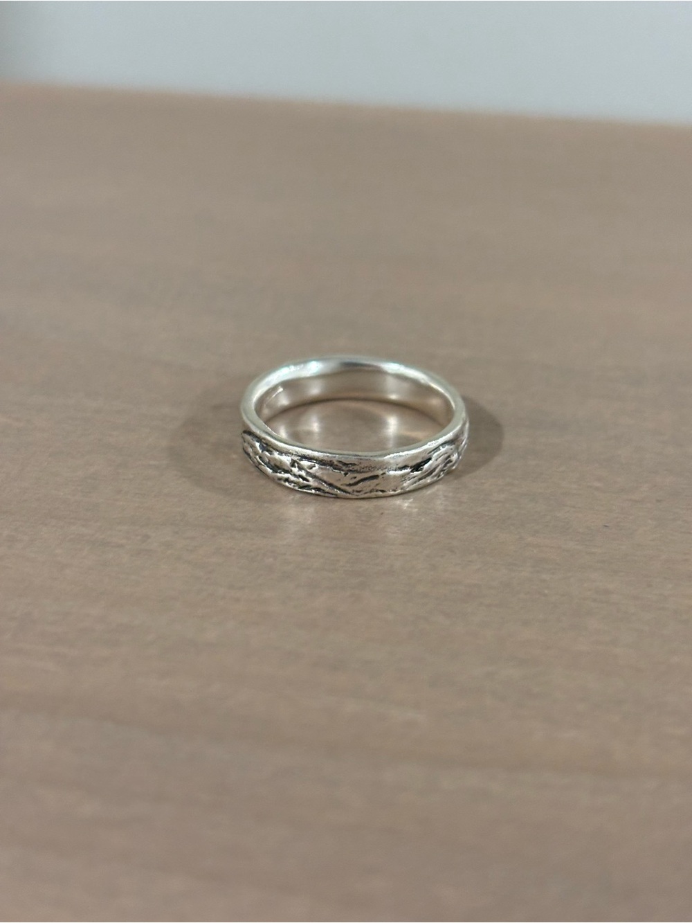 Textured Silver Women's Ring - Classic Band - Tetons inspired, women’s sz 7.5.